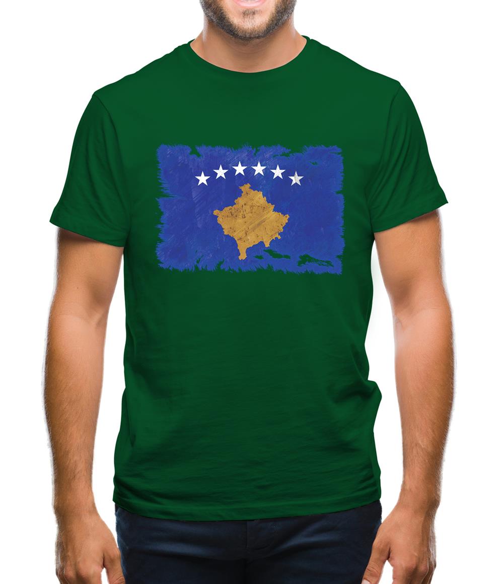 Kosovo Grunge Style Flag Mens T-Shirt Kosovo Grunge Style Flag Mens T-Shirt