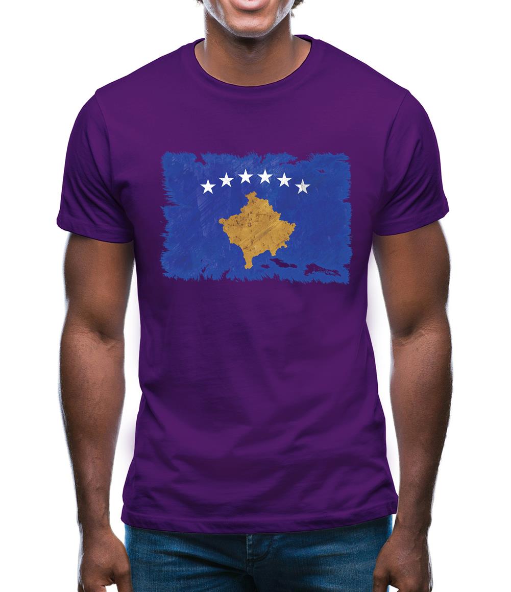 Kosovo Grunge Style Flag Mens T-Shirt Kosovo Grunge Style Flag Mens T-Shirt