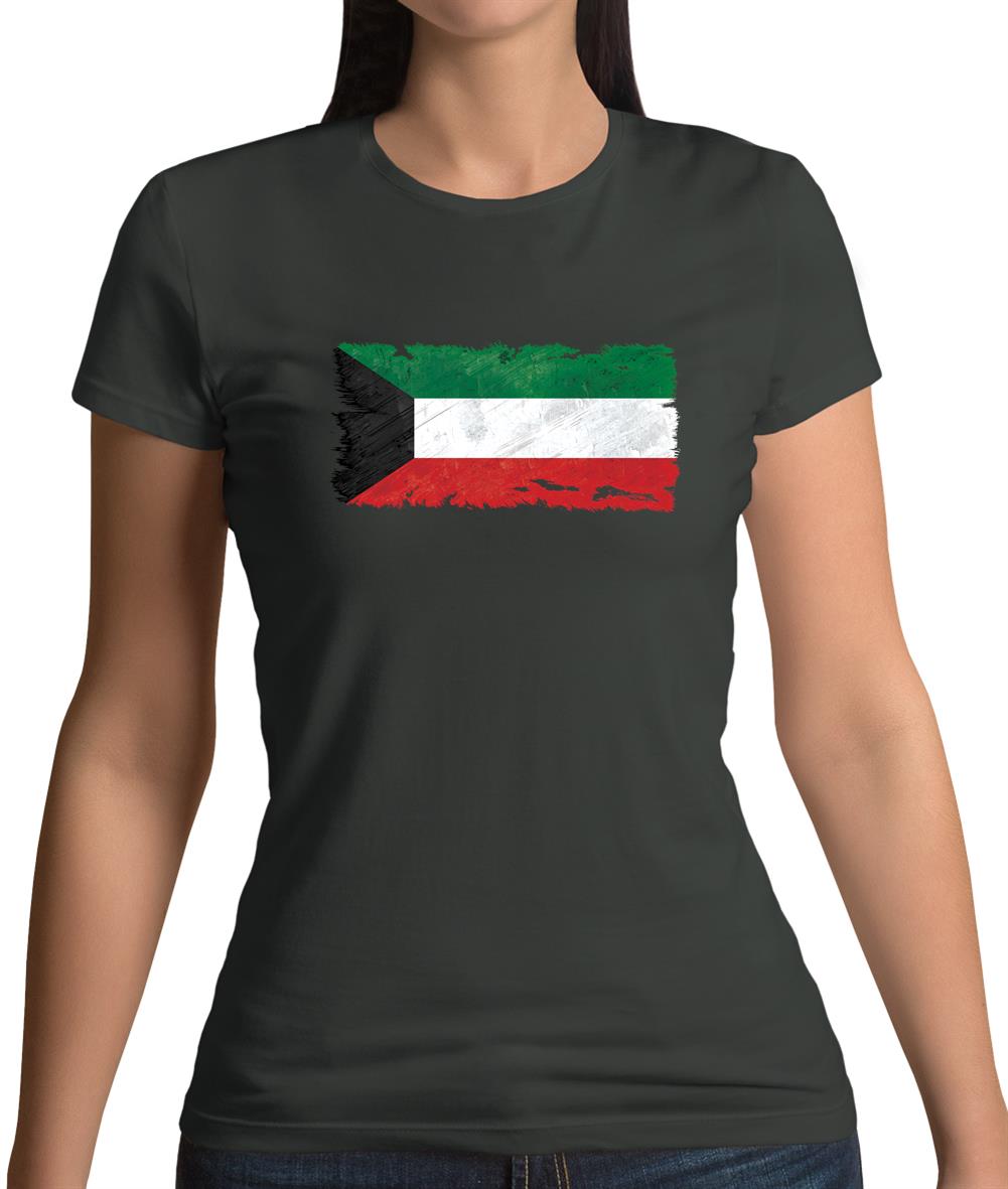 Kuwait Grunge Style Flag Womens T-Shirt Kuwait Grunge Style Flag Womens T-Shirt