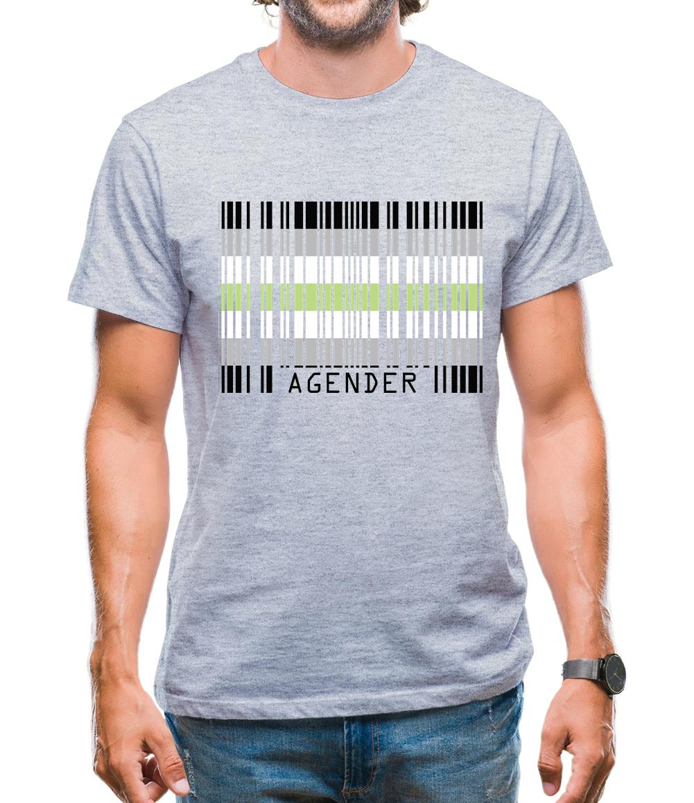 Lgbt Barcode Flags Agender Mens T-Shirt Lgbt Barcode Flags Agender Mens T-Shirt