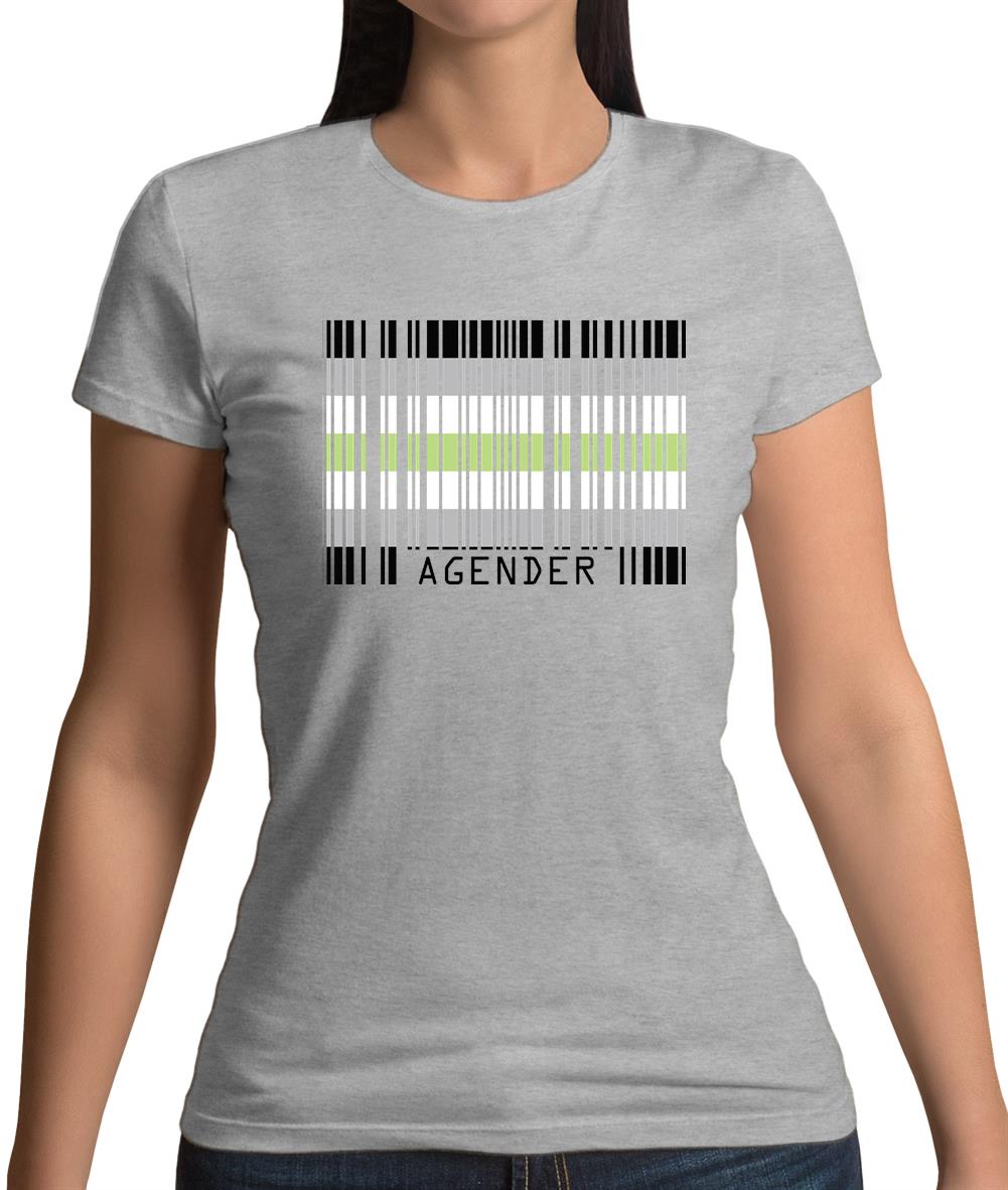 Lgbt Barcode Flags Agender Womens T-Shirt Lgbt Barcode Flags Agender Womens T-Shirt