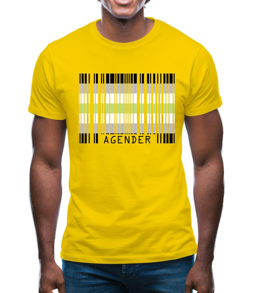 Lgbt Barcode Flags Agender Mens T-Shirt Lgbt Barcode Flags Agender Mens T-Shirt