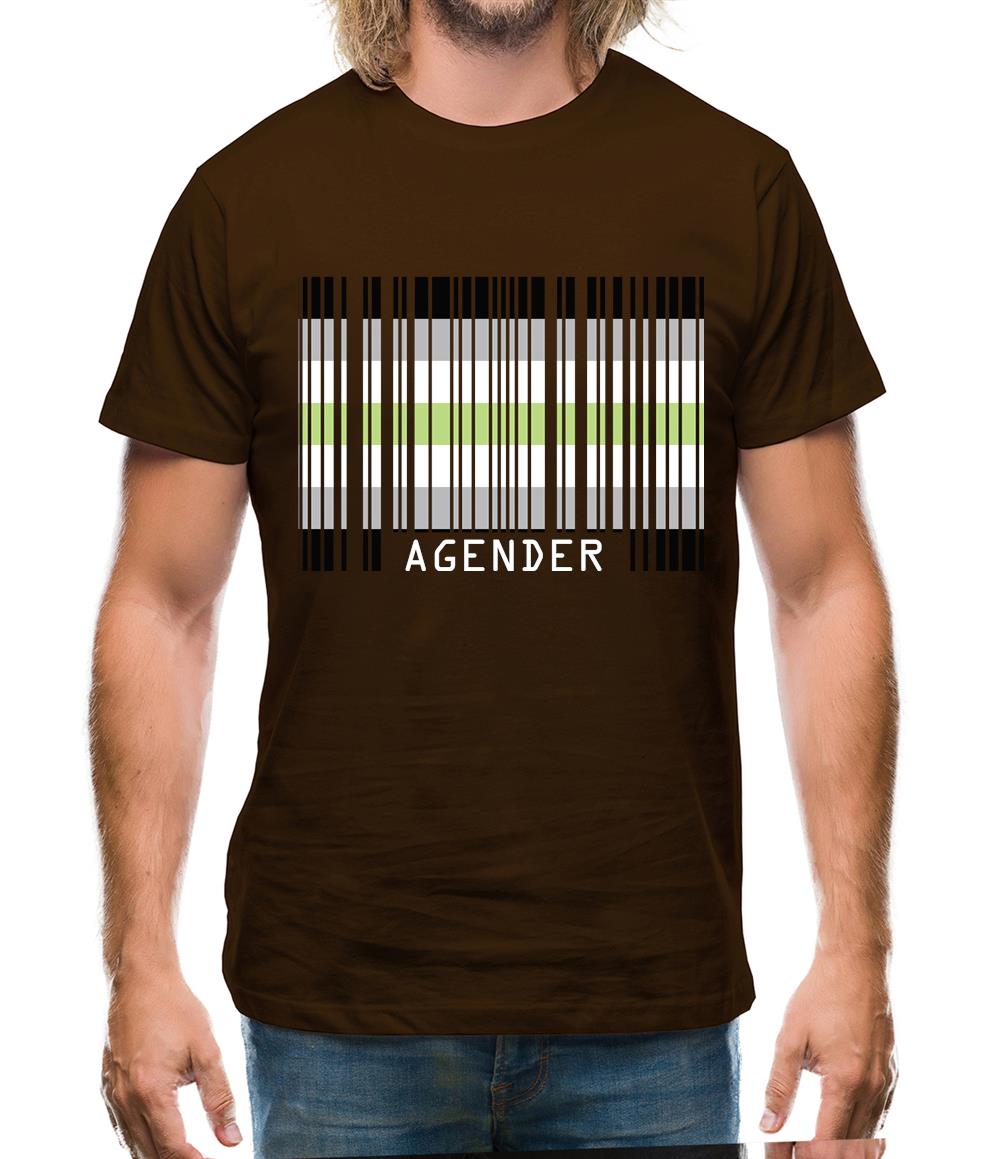 Lgbt Barcode Flags Agender Mens T-Shirt Lgbt Barcode Flags Agender Mens T-Shirt