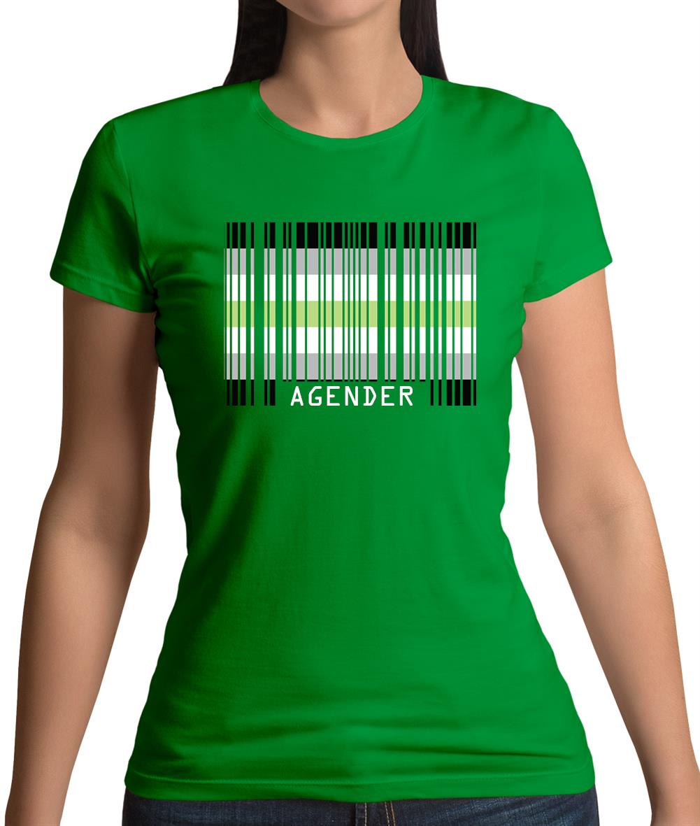 Lgbt Barcode Flags Agender Womens T-Shirt Lgbt Barcode Flags Agender Womens T-Shirt