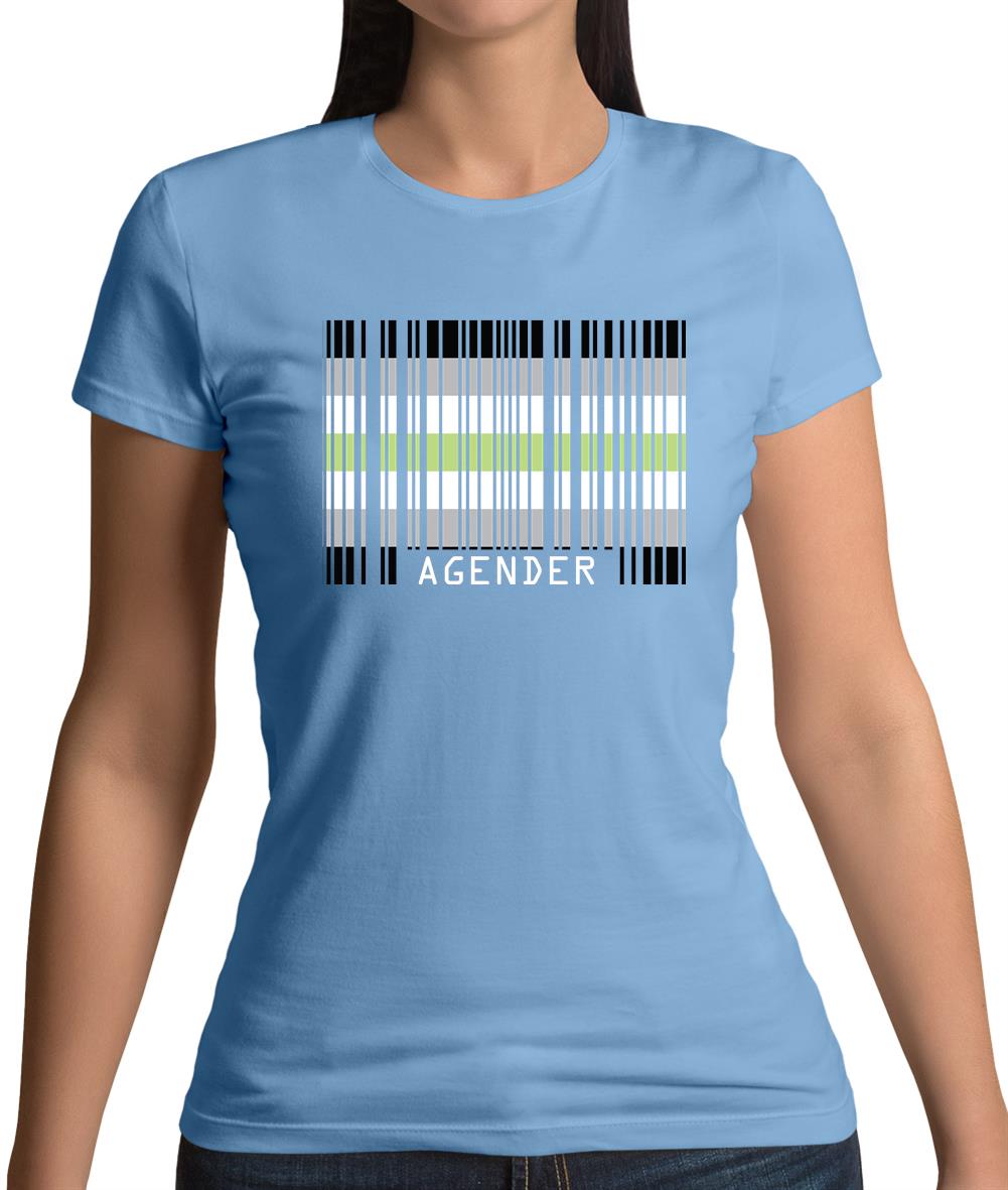 Lgbt Barcode Flags Agender Womens T-Shirt Lgbt Barcode Flags Agender Womens T-Shirt