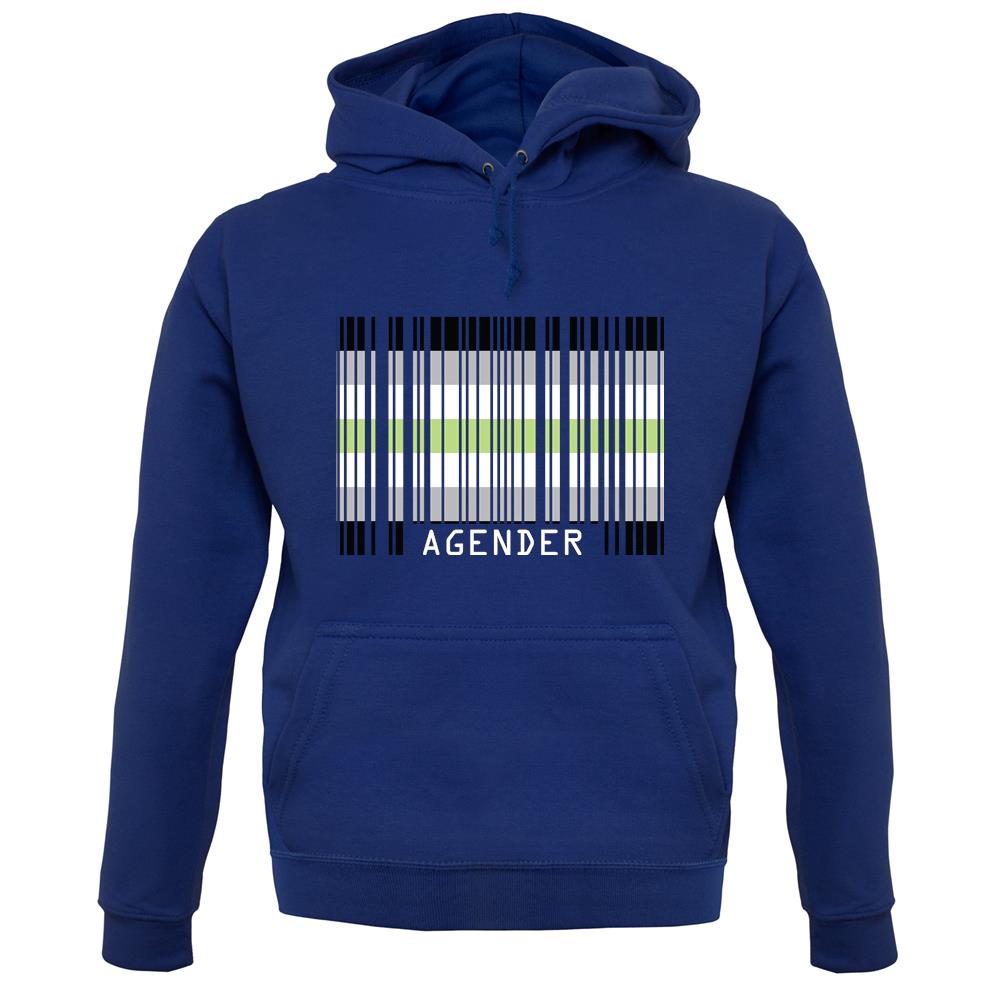 Lgbt Barcode Flags Agender unisex hoodie Lgbt Barcode Flags Agender unisex hoodie