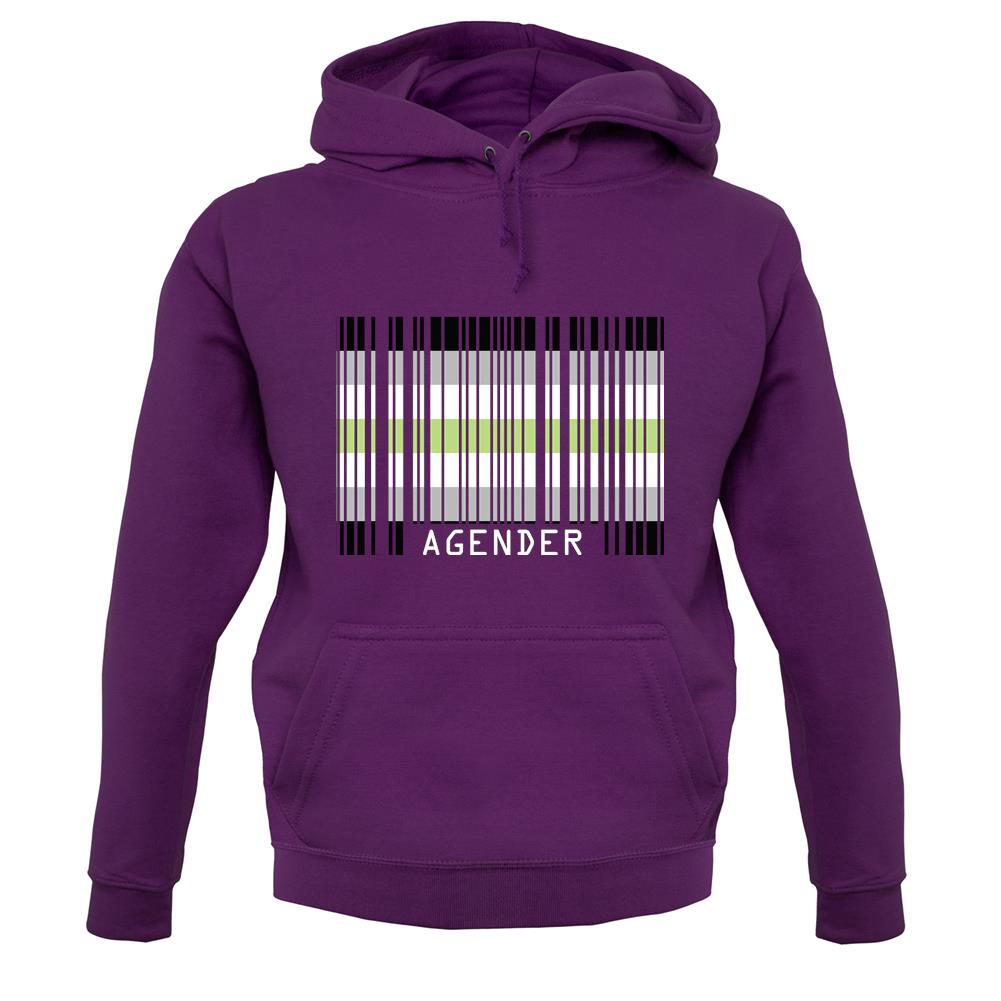 Lgbt Barcode Flags Agender unisex hoodie Lgbt Barcode Flags Agender unisex hoodie