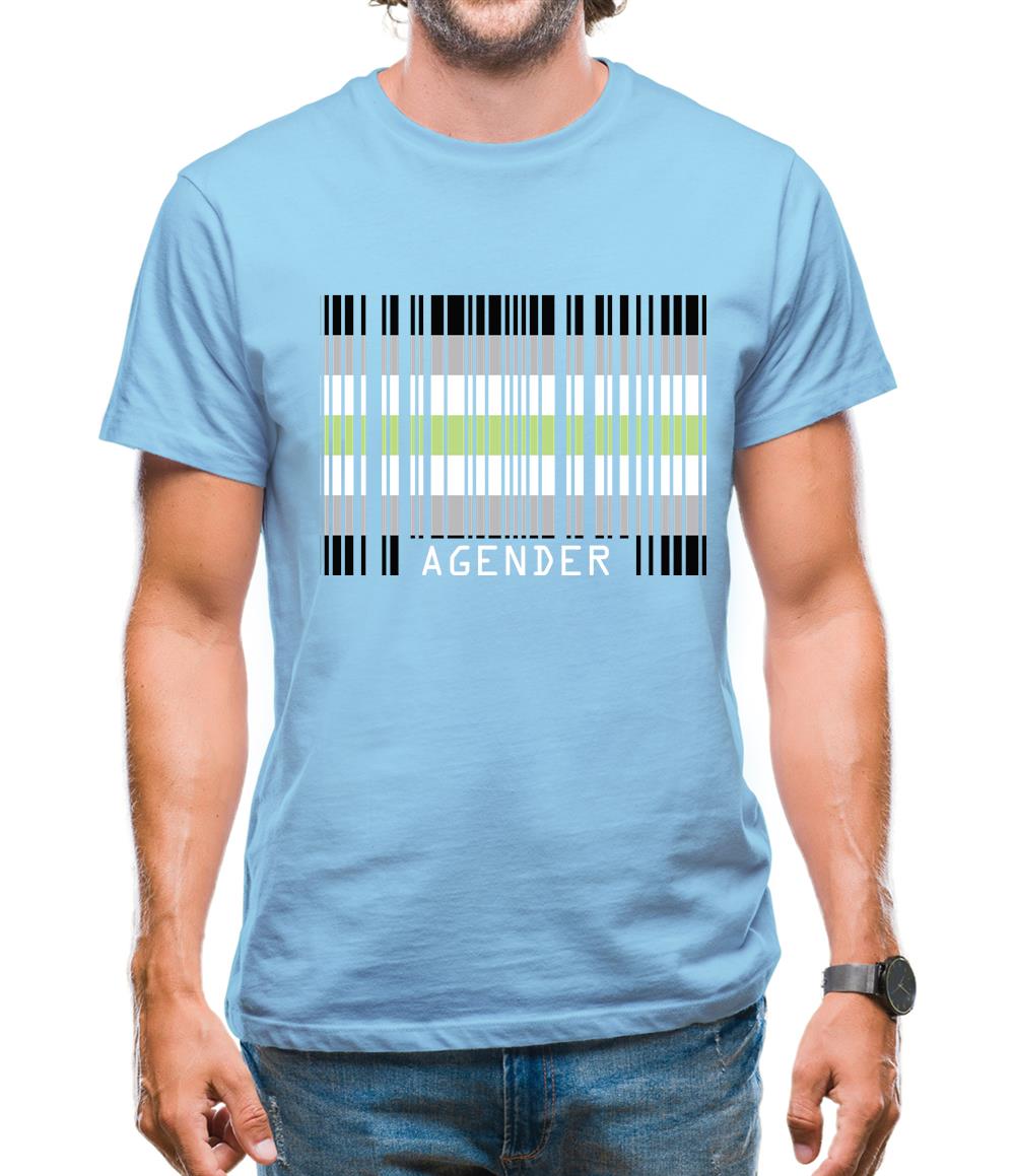 Lgbt Barcode Flags Agender Mens T-Shirt Lgbt Barcode Flags Agender Mens T-Shirt