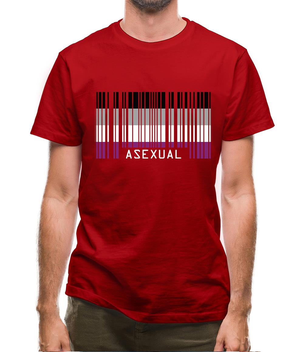 Lgbt Barcode Flags Asexual Mens T-Shirt Lgbt Barcode Flags Asexual Mens T-Shirt