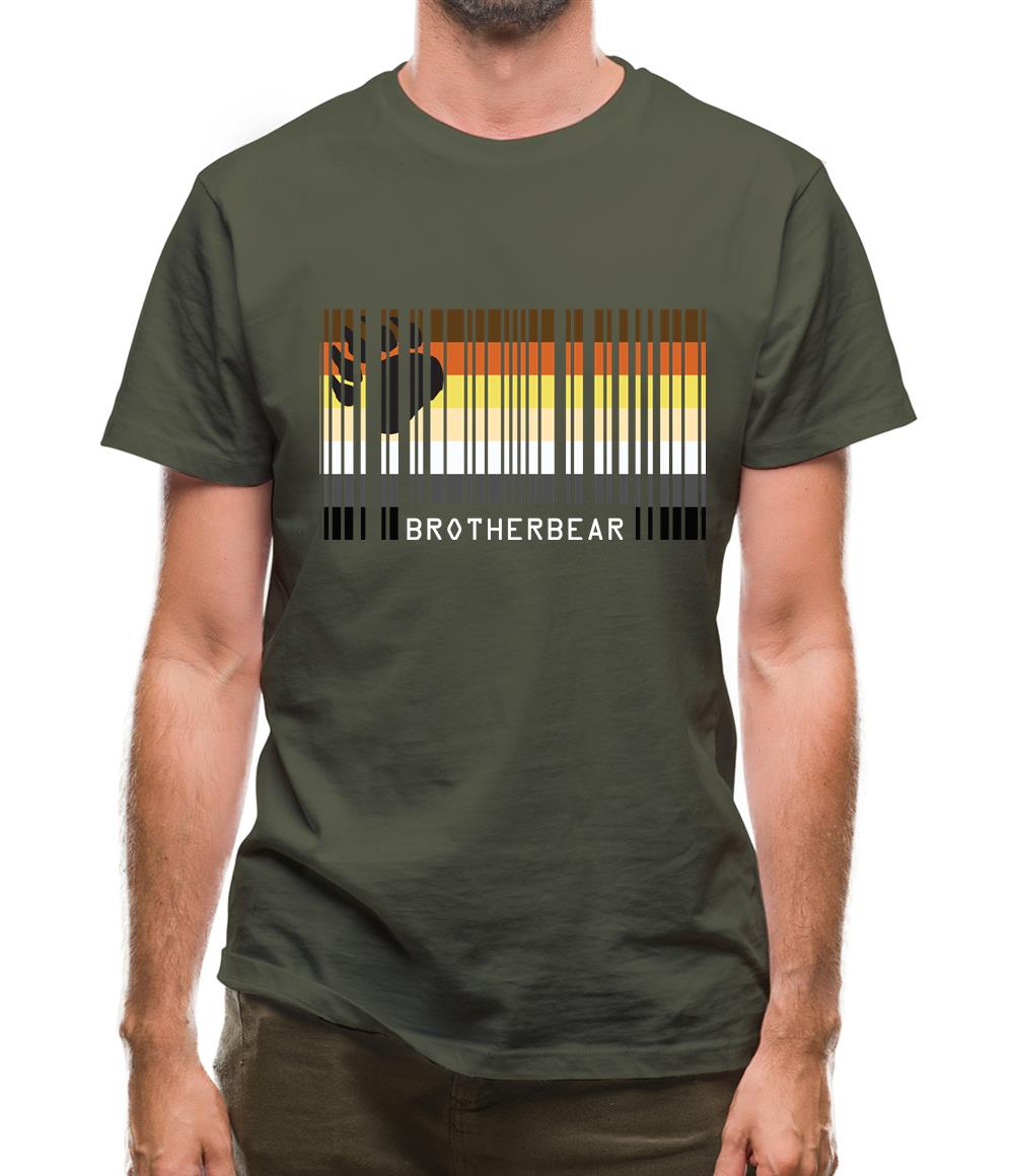 Lgbt Barcode Flags Brother Bear Mens T-Shirt Lgbt Barcode Flags Brother Bear Mens T-Shirt