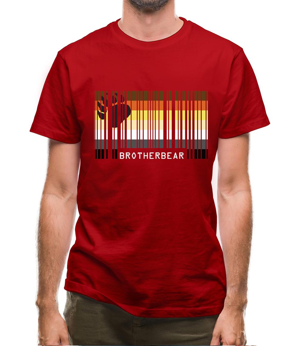 Lgbt Barcode Flags Brother Bear Mens T-Shirt Lgbt Barcode Flags Brother Bear Mens T-Shirt