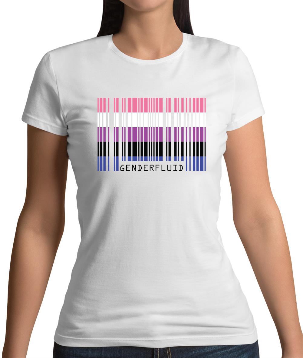 Lgbt Barcode Flags Gender Fluid Womens T-Shirt Lgbt Barcode Flags Gender Fluid Womens T-Shirt