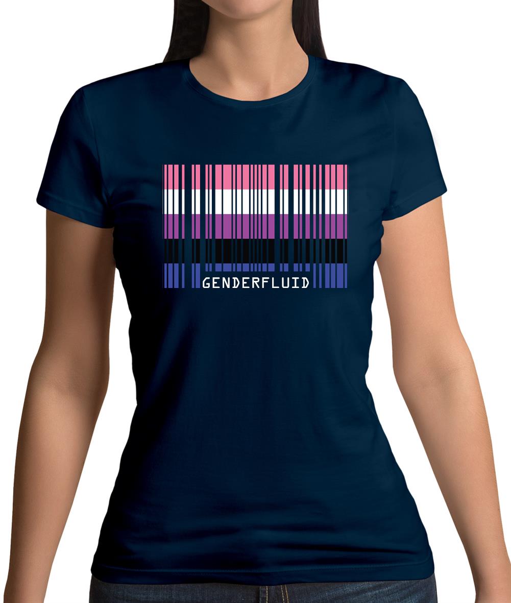Lgbt Barcode Flags Gender Fluid Womens T-Shirt Lgbt Barcode Flags Gender Fluid Womens T-Shirt