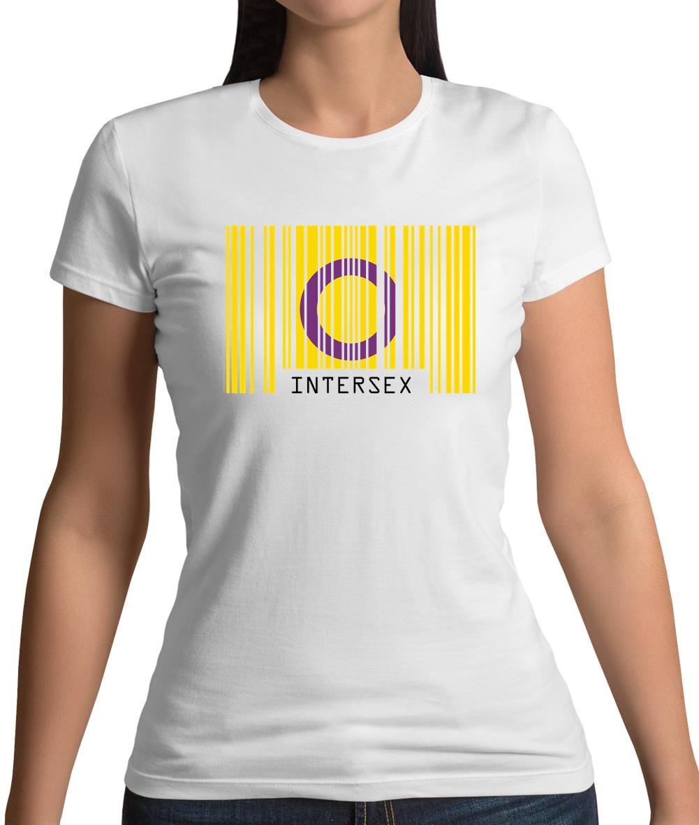 Lgbt Barcode Flags Intersex Womens T-Shirt Lgbt Barcode Flags Intersex Womens T-Shirt