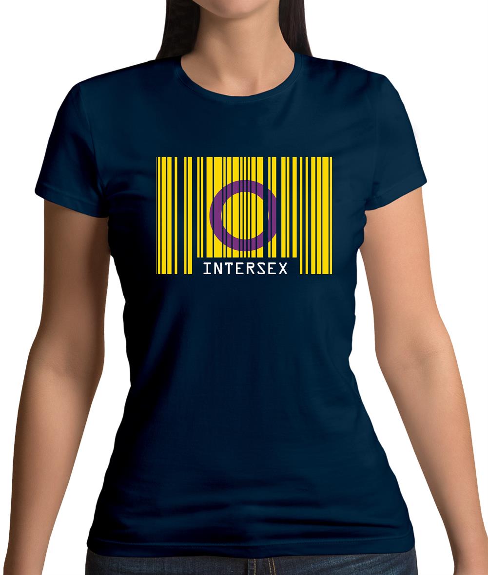Lgbt Barcode Flags Intersex Womens T-Shirt Lgbt Barcode Flags Intersex Womens T-Shirt