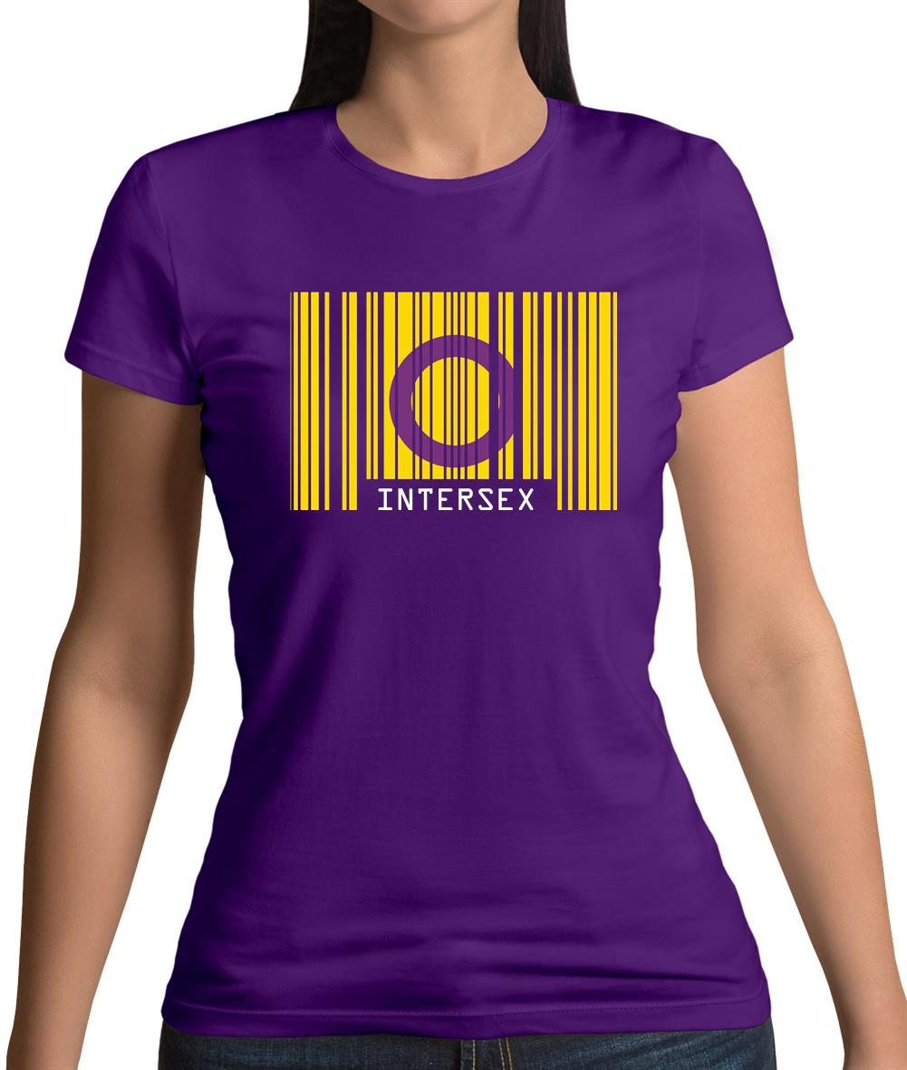 Lgbt Barcode Flags Intersex Womens T-Shirt Lgbt Barcode Flags Intersex Womens T-Shirt