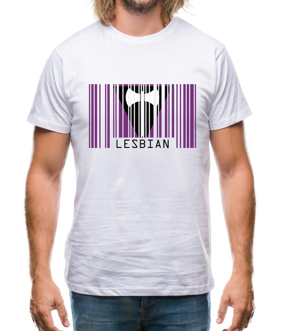 Lgbt Barcode Flags Lesbian Mens T-Shirt Lgbt Barcode Flags Lesbian Mens T-Shirt