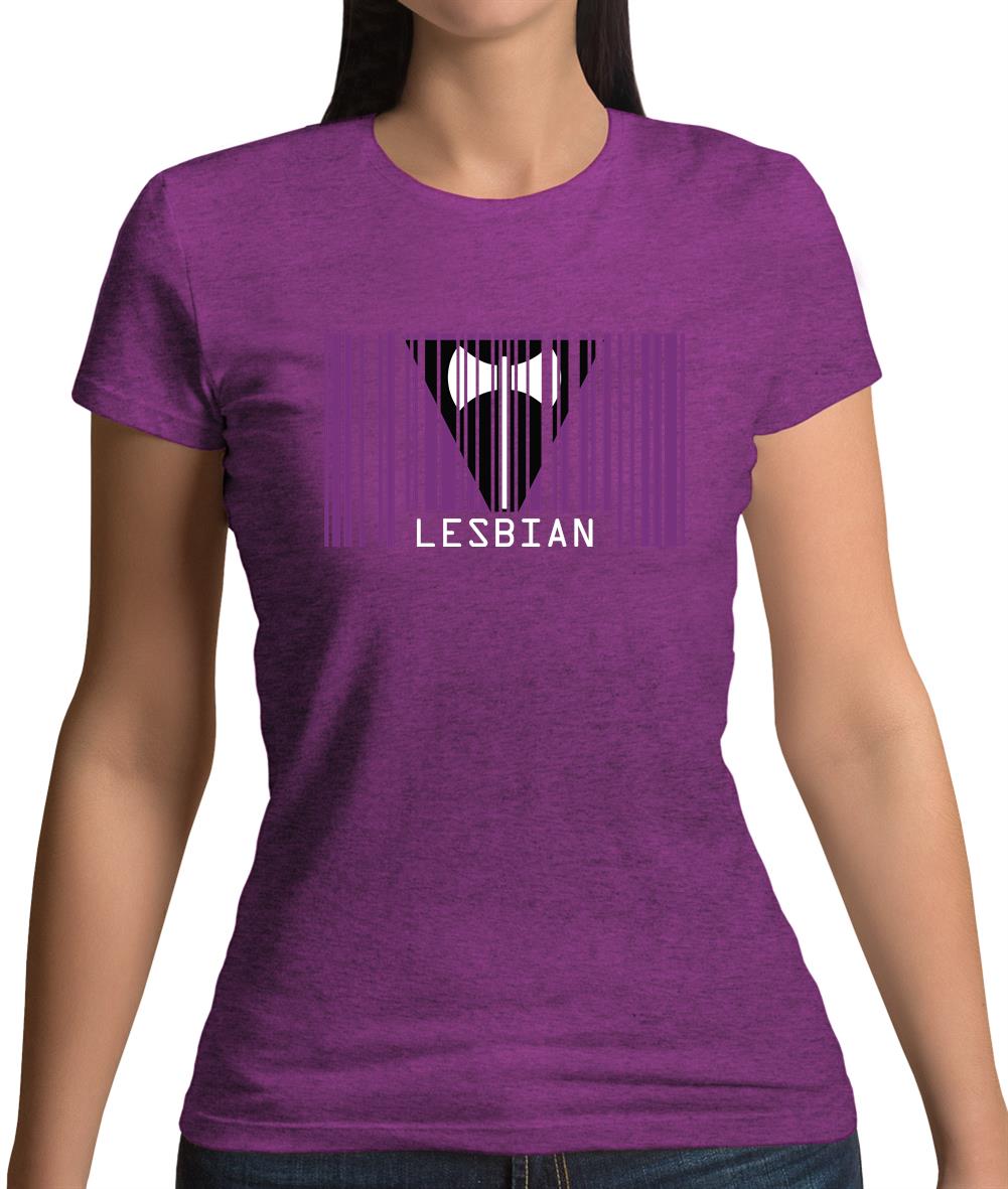 Lgbt Barcode Flags Lesbian Womens T-Shirt Lgbt Barcode Flags Lesbian Womens T-Shirt
