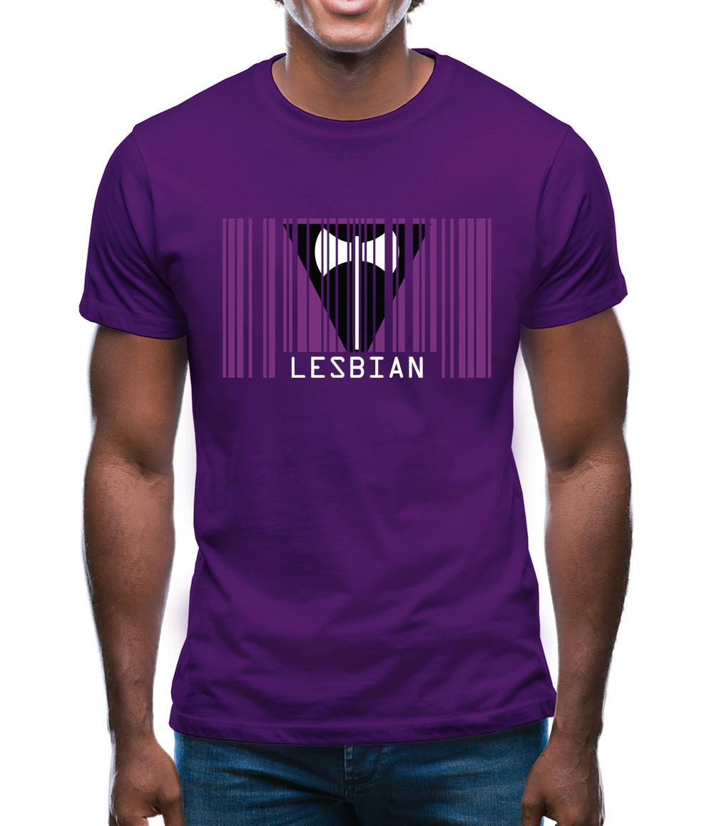 Lgbt Barcode Flags Lesbian Mens T-Shirt Lgbt Barcode Flags Lesbian Mens T-Shirt