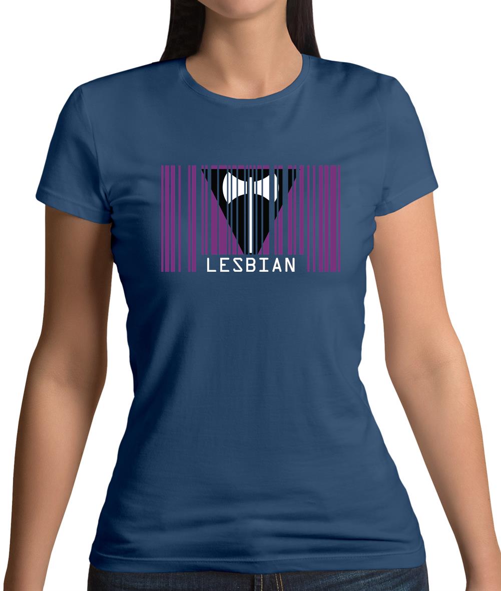 Lgbt Barcode Flags Lesbian Womens T-Shirt Lgbt Barcode Flags Lesbian Womens T-Shirt