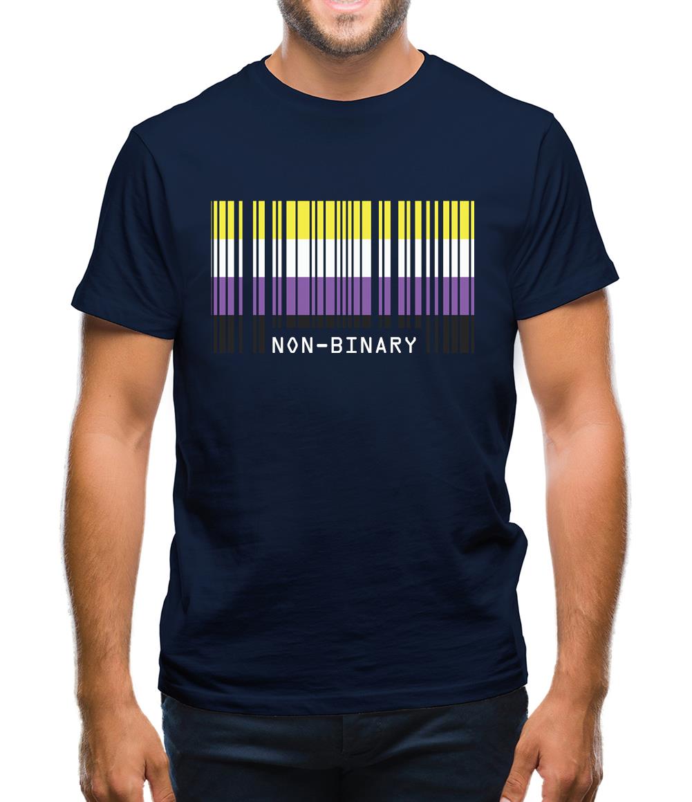 Lgbt Barcode Flags Nonbinary Mens T-Shirt Lgbt Barcode Flags Nonbinary Mens T-Shirt