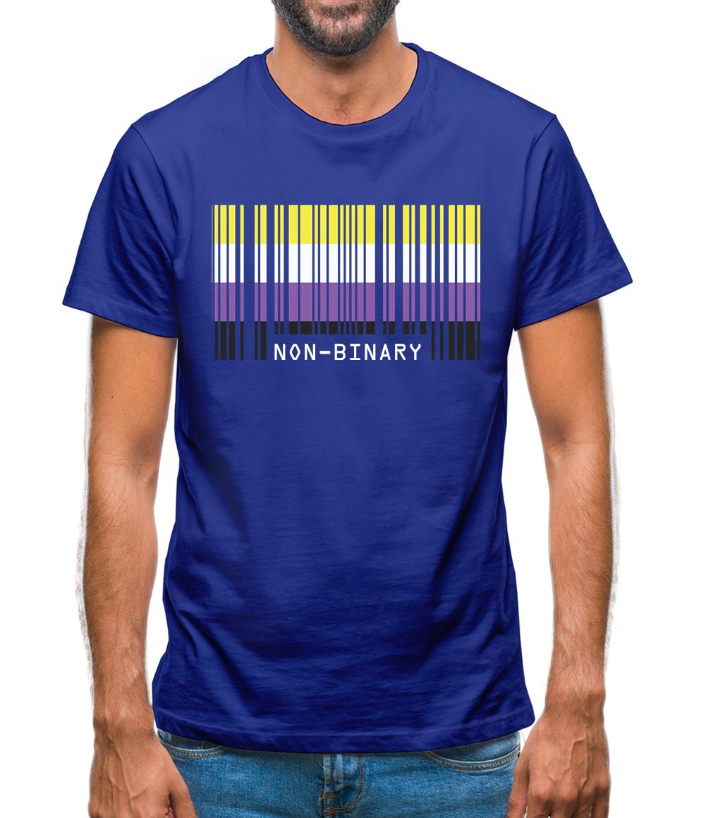 Lgbt Barcode Flags Nonbinary Mens T-Shirt Lgbt Barcode Flags Nonbinary Mens T-Shirt