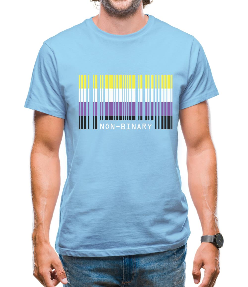 Lgbt Barcode Flags Nonbinary Mens T-Shirt Lgbt Barcode Flags Nonbinary Mens T-Shirt