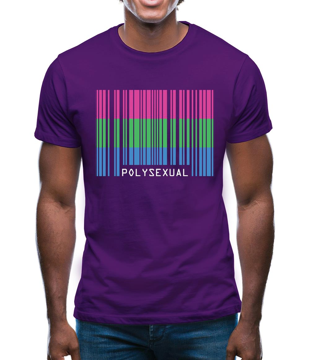 Lgbt Barcode Flags Polysexual Mens T-Shirt Lgbt Barcode Flags Polysexual Mens T-Shirt