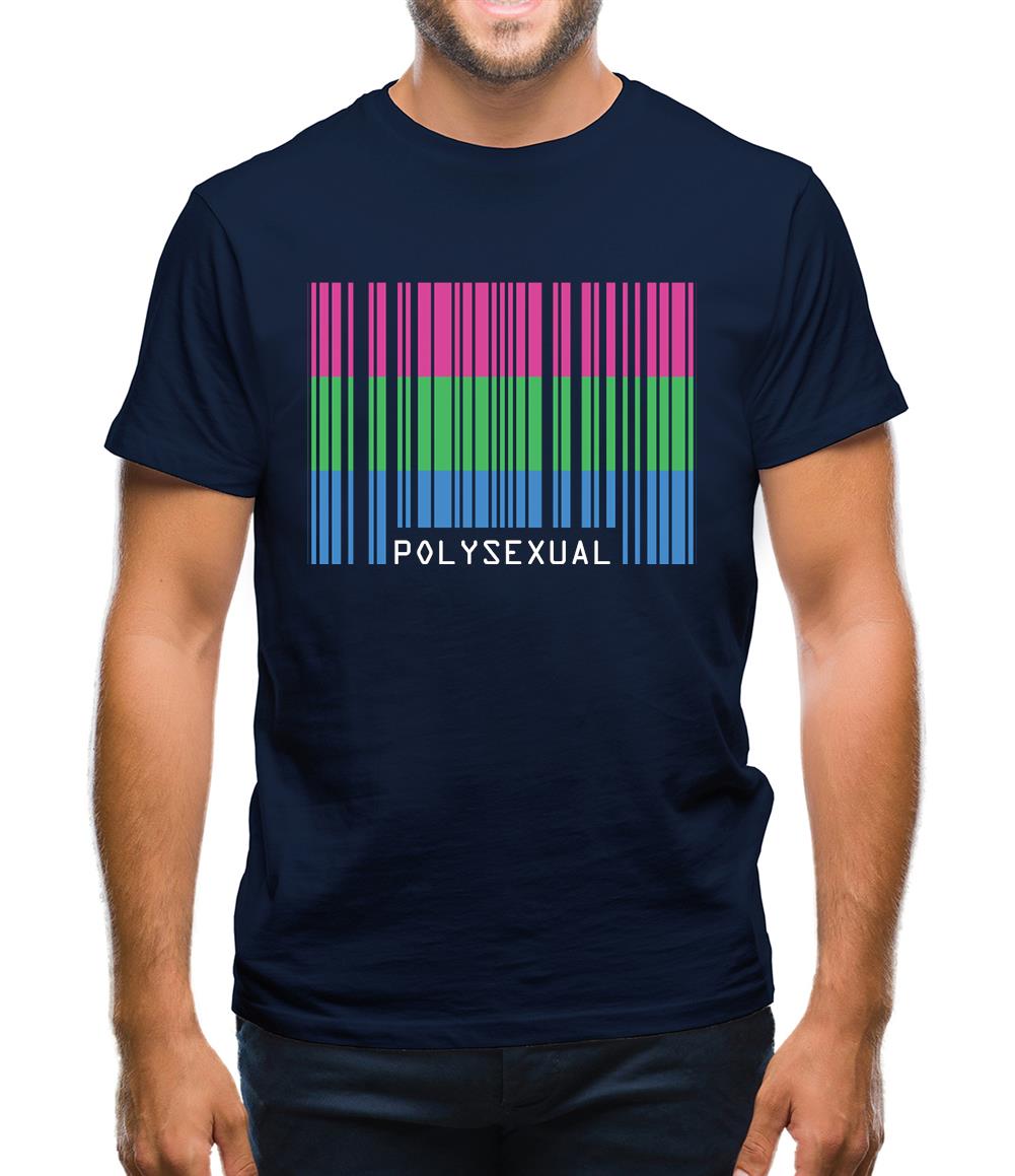 Lgbt Barcode Flags Polysexual Mens T-Shirt Lgbt Barcode Flags Polysexual Mens T-Shirt