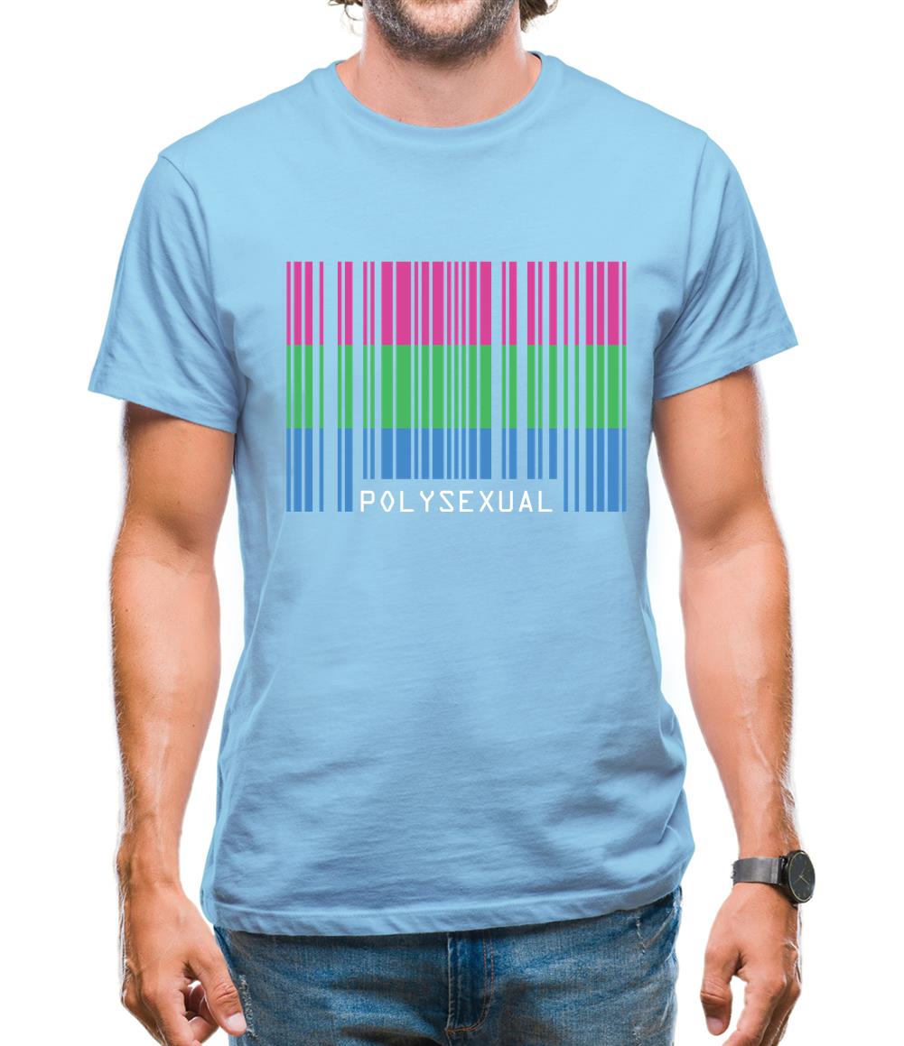 Lgbt Barcode Flags Polysexual Mens T-Shirt Lgbt Barcode Flags Polysexual Mens T-Shirt