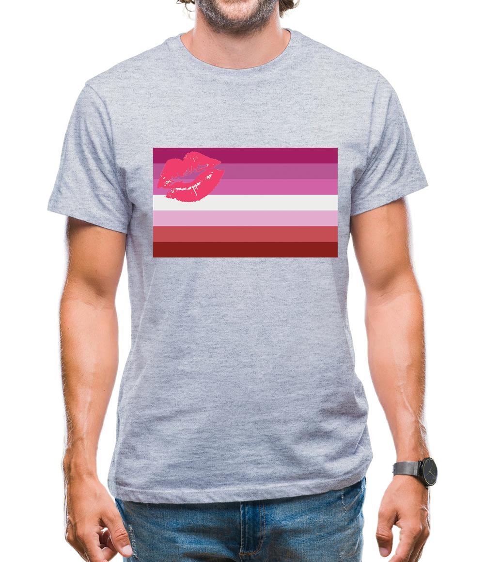 Lgbt Flags Lipstick Lesbian Mens T-Shirt Lgbt Flags Lipstick Lesbian Mens T-Shirt
