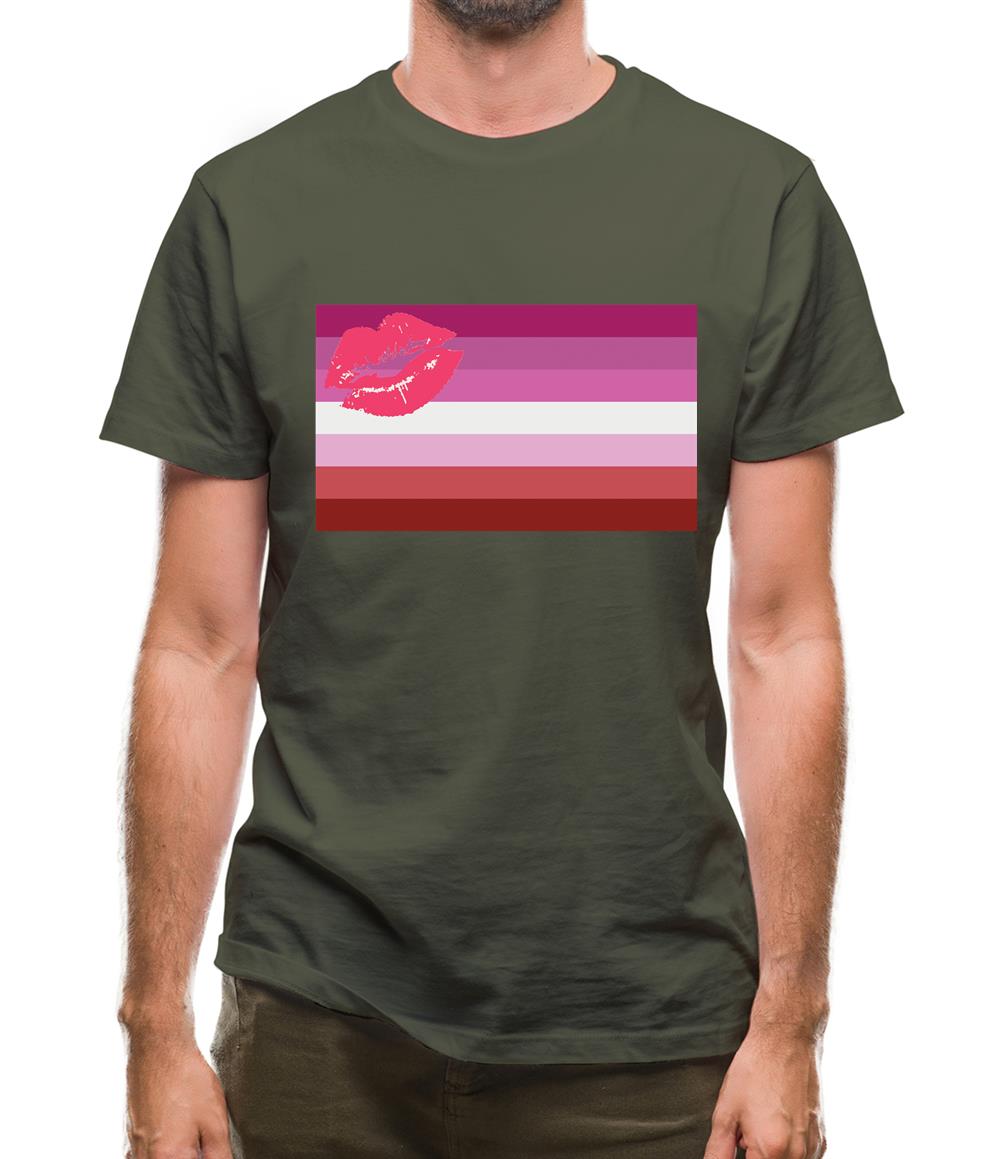 Lgbt Flags Lipstick Lesbian Mens T-Shirt Lgbt Flags Lipstick Lesbian Mens T-Shirt