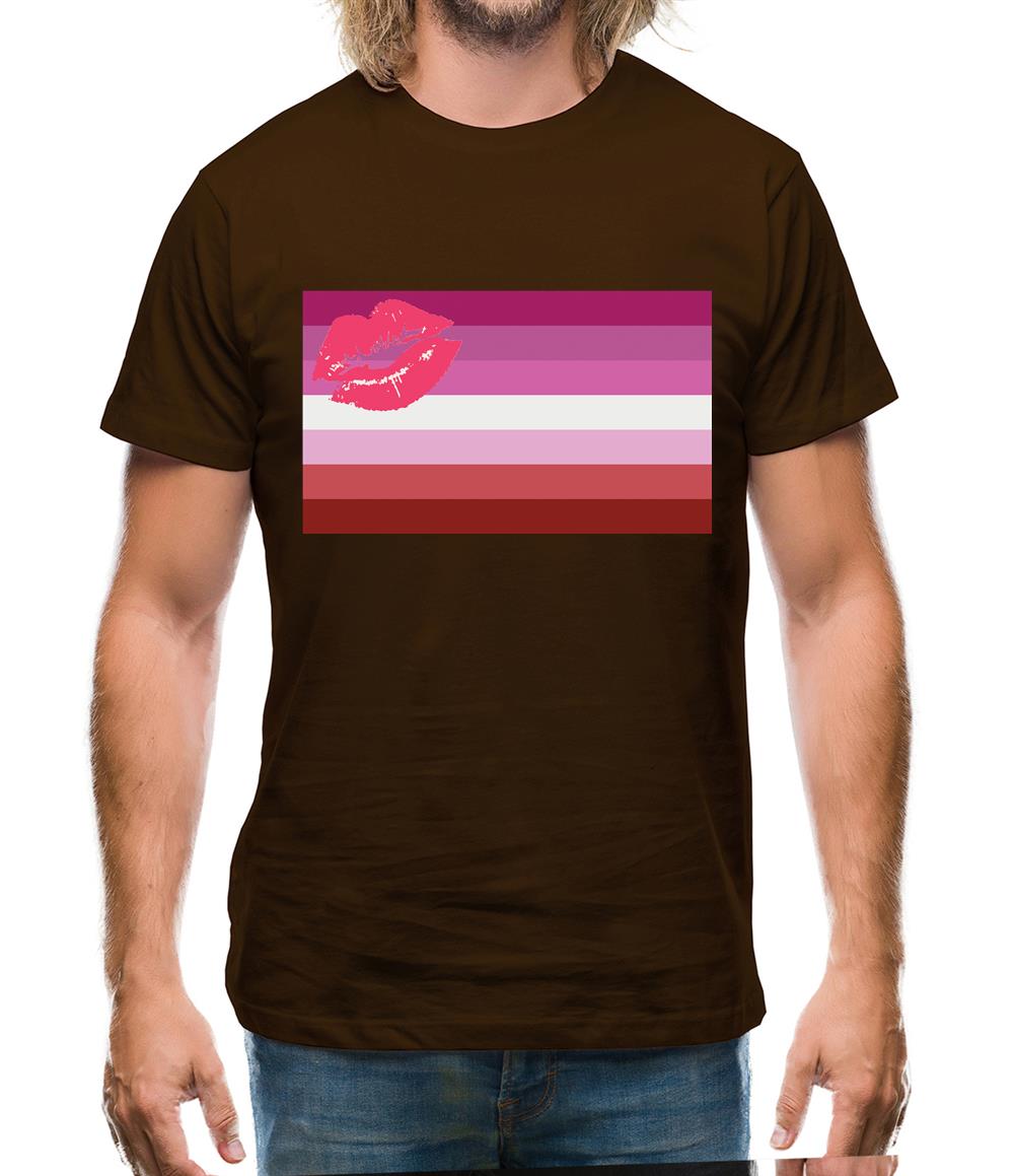 Lgbt Flags Lipstick Lesbian Mens T-Shirt Lgbt Flags Lipstick Lesbian Mens T-Shirt