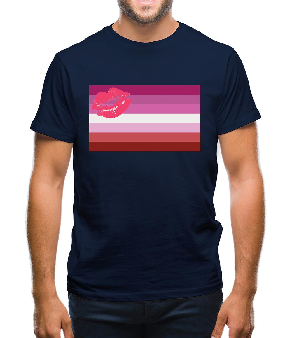 Lgbt Flags Lipstick Lesbian Mens T-Shirt Lgbt Flags Lipstick Lesbian Mens T-Shirt