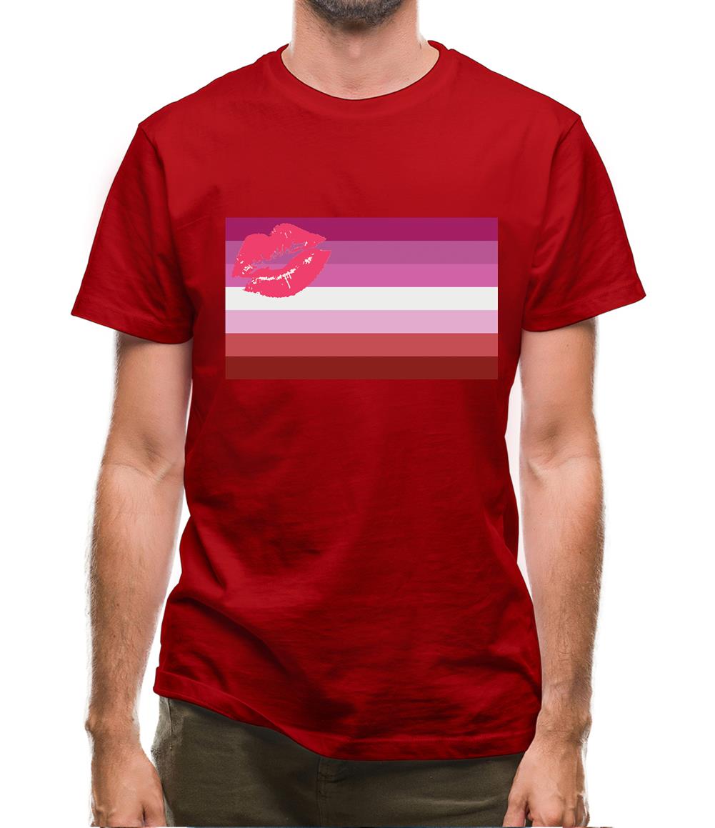 Lgbt Flags Lipstick Lesbian Mens T-Shirt Lgbt Flags Lipstick Lesbian Mens T-Shirt