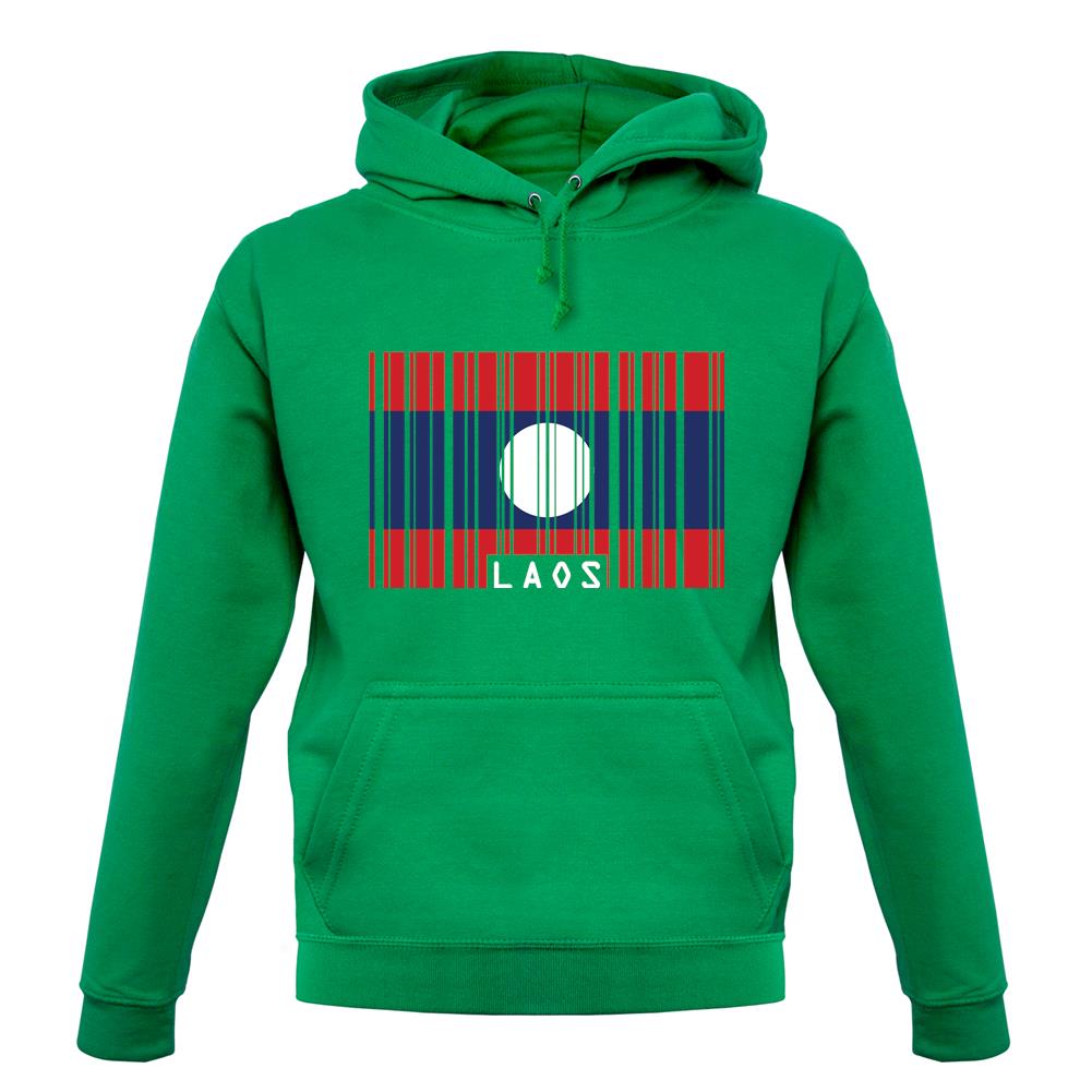 Laos Barcode Style Flag unisex hoodie Laos Barcode Style Flag unisex hoodie