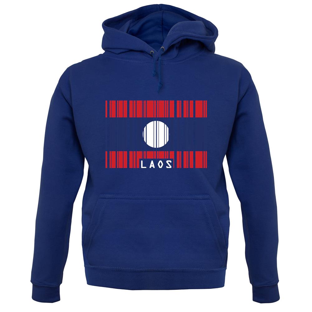 Laos Barcode Style Flag unisex hoodie Laos Barcode Style Flag unisex hoodie