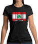 Lebanon Barcode Style Flag Womens T-Shirt Lebanon Barcode Style Flag Womens T-Shirt