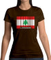 Lebanon Barcode Style Flag Womens T-Shirt Lebanon Barcode Style Flag Womens T-Shirt