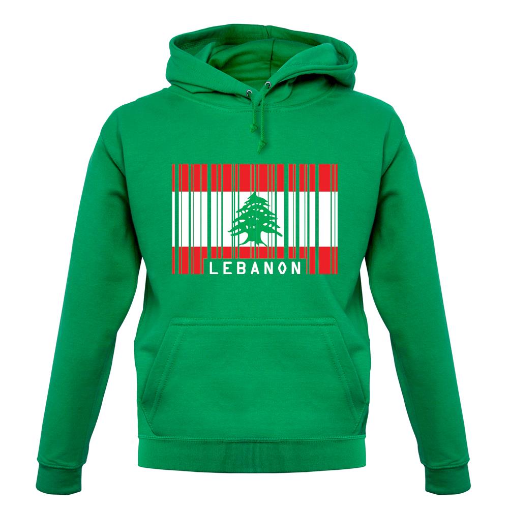 Lebanon Barcode Style Flag unisex hoodie Lebanon Barcode Style Flag unisex hoodie