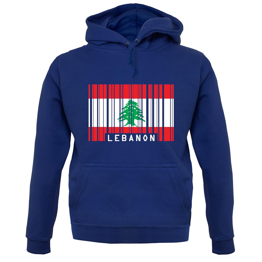 Lebanon Barcode Style Flag unisex hoodie Lebanon Barcode Style Flag unisex hoodie