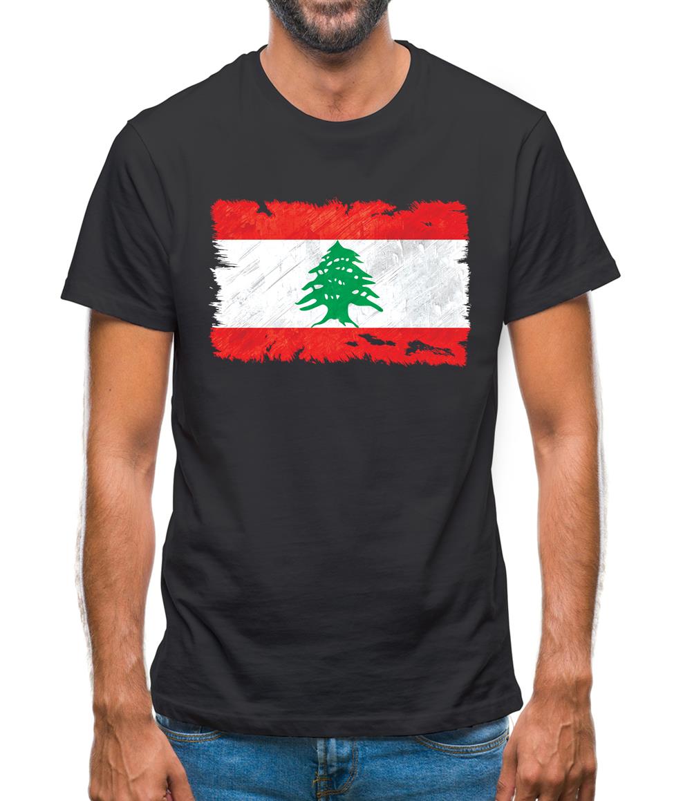 Lebanon Grunge Style Flag Mens T-Shirt Lebanon Grunge Style Flag Mens T-Shirt