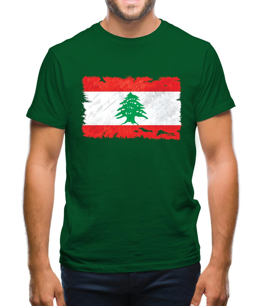 Lebanon Grunge Style Flag Mens T-Shirt Lebanon Grunge Style Flag Mens T-Shirt