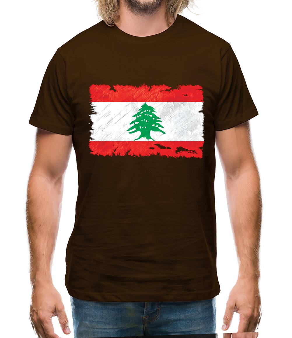 Lebanon Grunge Style Flag Mens T-Shirt Lebanon Grunge Style Flag Mens T-Shirt