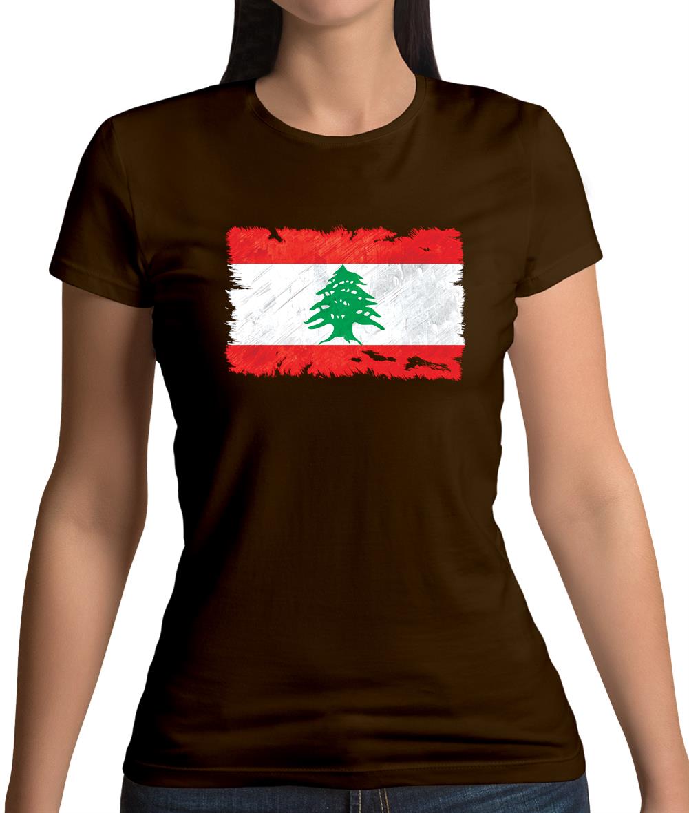 Lebanon Grunge Style Flag Womens T-Shirt Lebanon Grunge Style Flag Womens T-Shirt