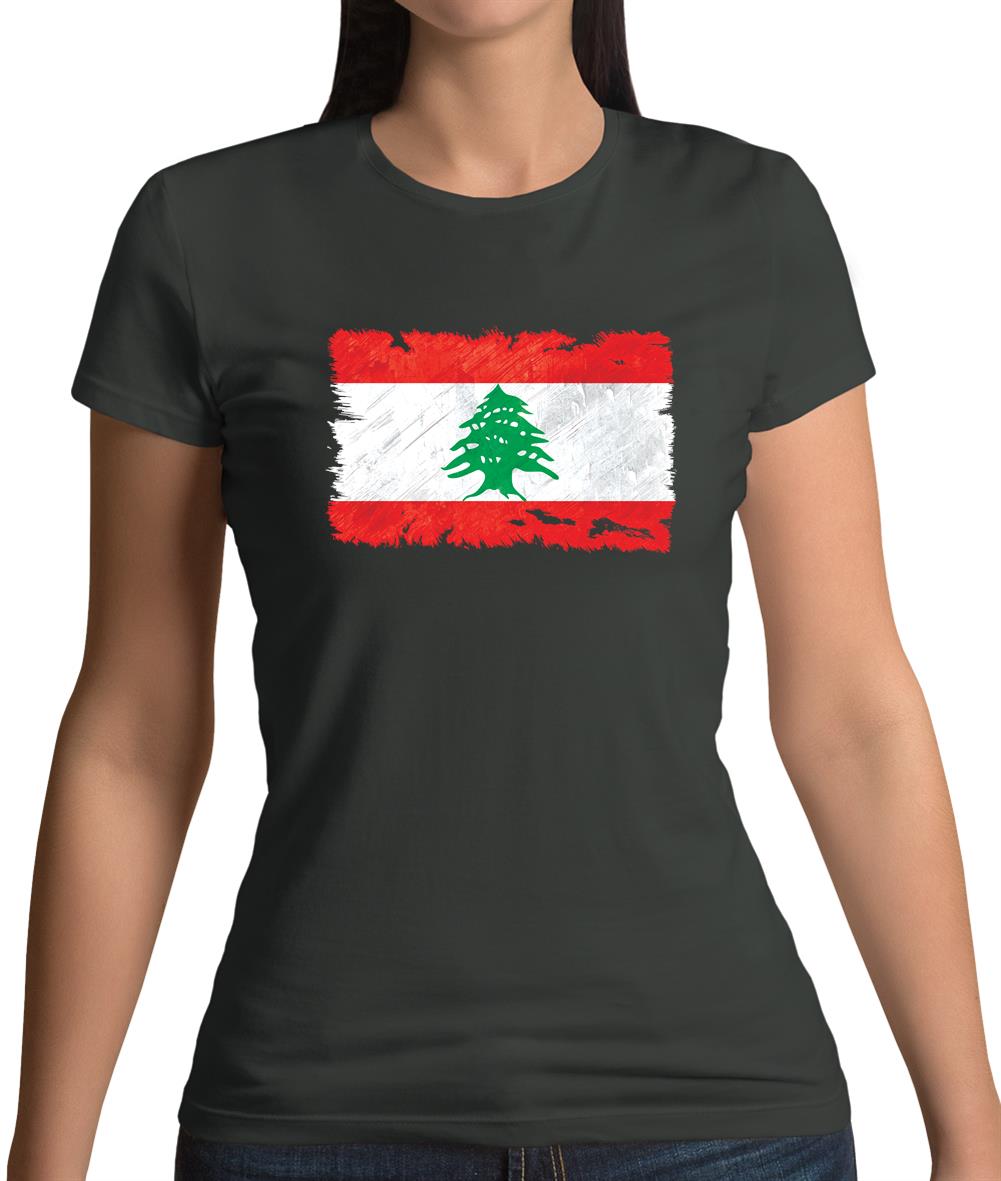 Lebanon Grunge Style Flag Womens T-Shirt Lebanon Grunge Style Flag Womens T-Shirt