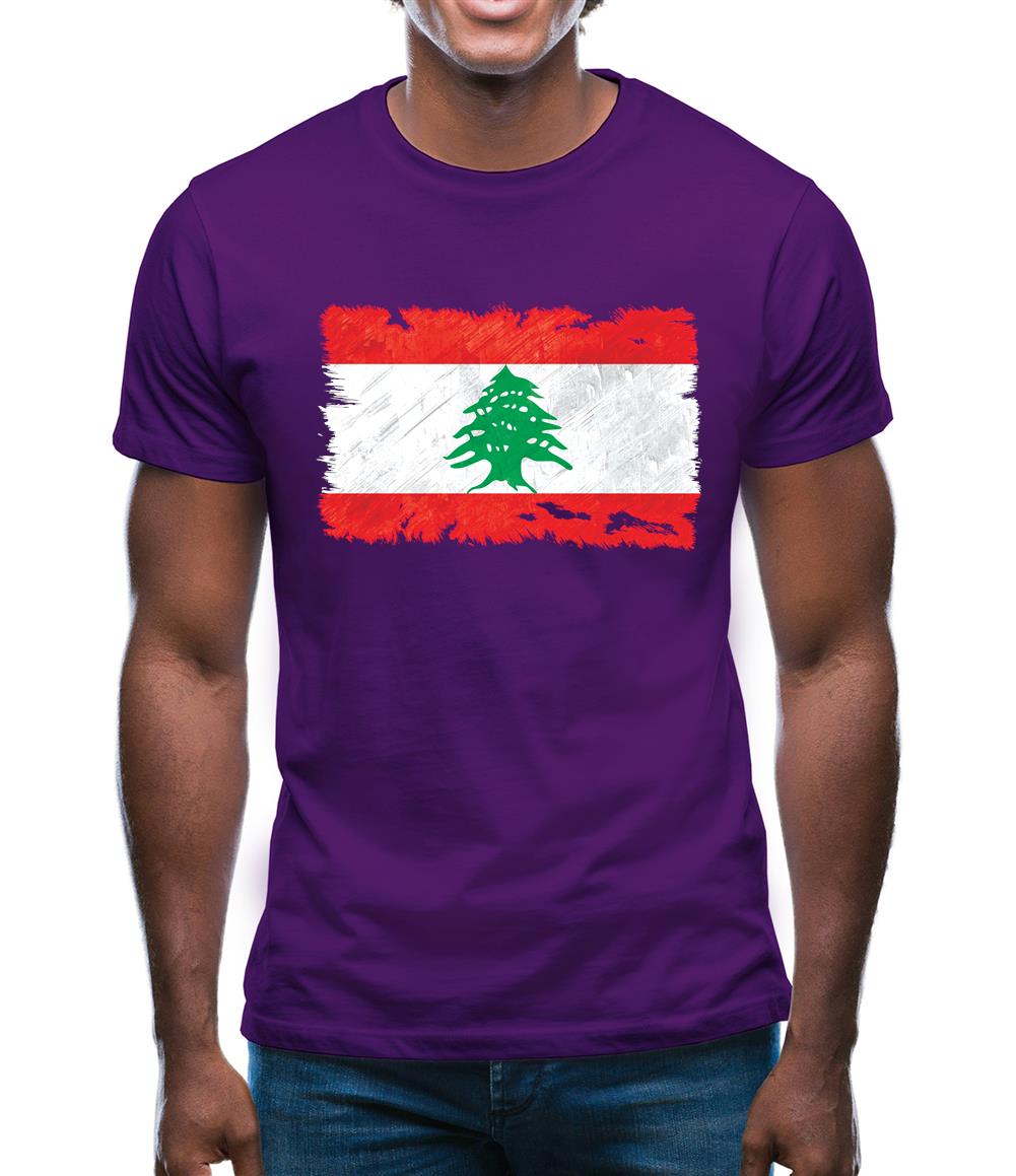 Lebanon Grunge Style Flag Mens T-Shirt Lebanon Grunge Style Flag Mens T-Shirt