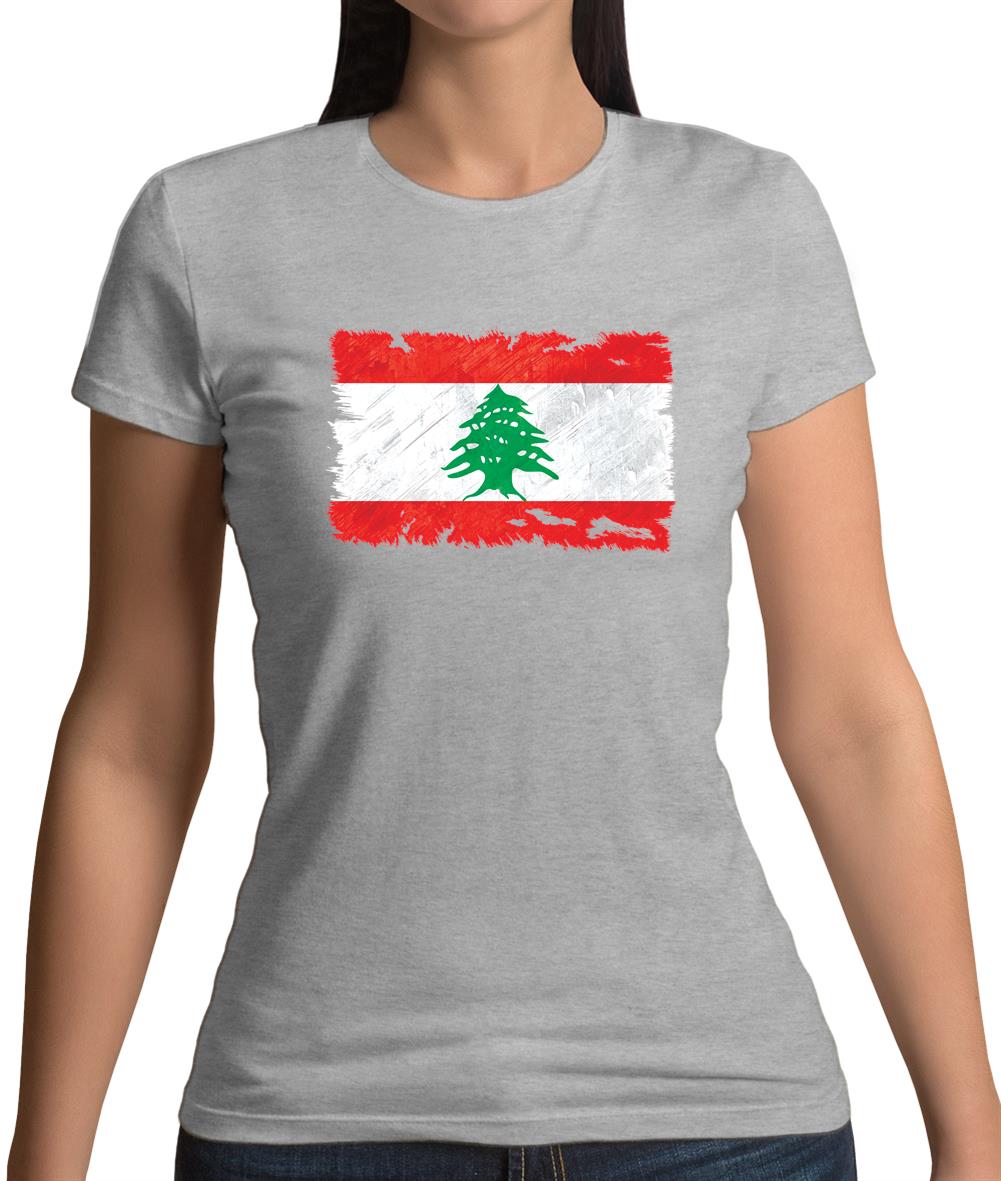 Lebanon Grunge Style Flag Womens T-Shirt Lebanon Grunge Style Flag Womens T-Shirt