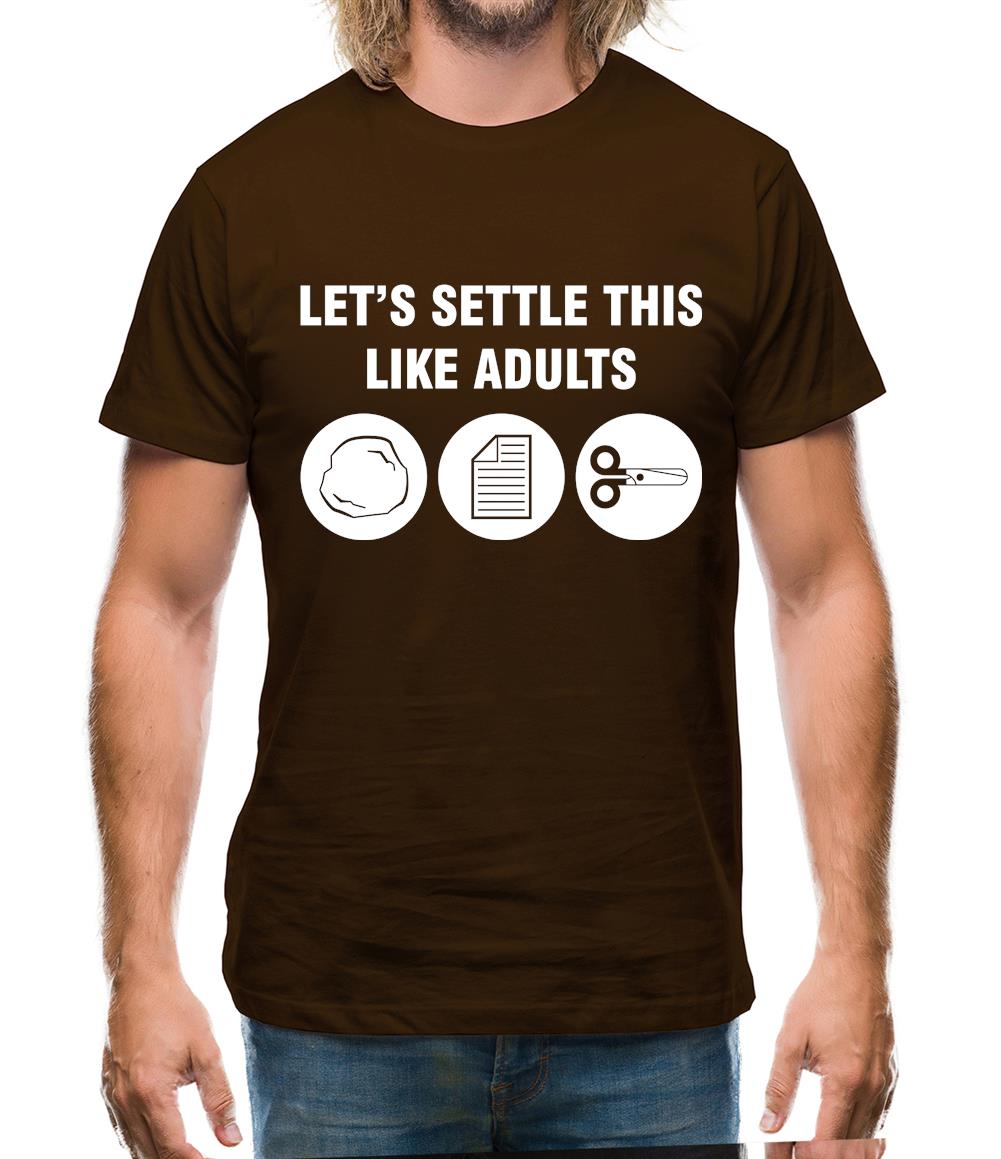 Settle This Like Adults Rock Paper Scissors Mens T-Shirt Settle This Like Adults Rock Paper Scissors Mens T-Shirt