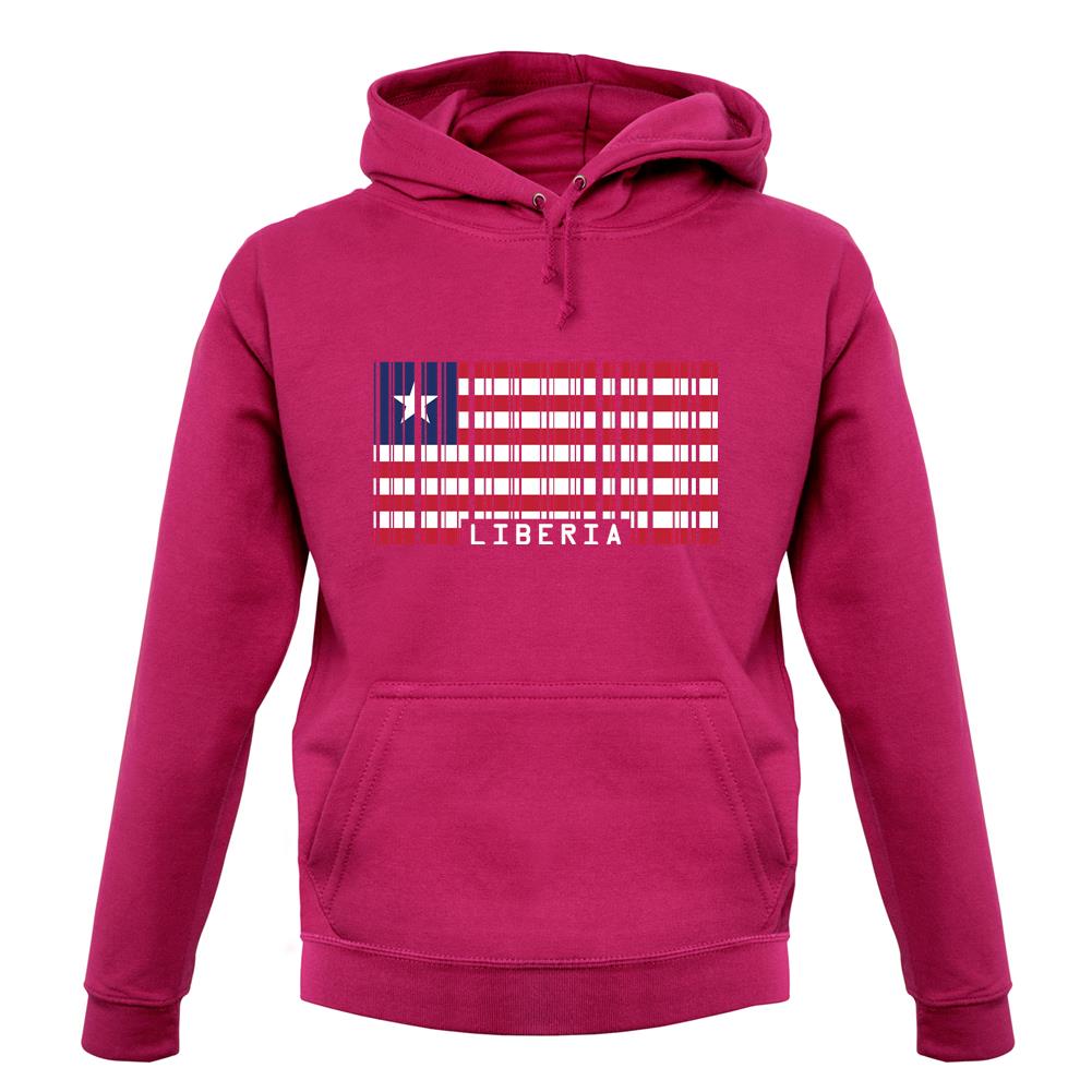 Liberia Barcode Style Flag unisex hoodie Liberia Barcode Style Flag unisex hoodie